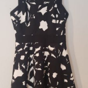 Banana Republic Black & White A-Line Dress Size 8